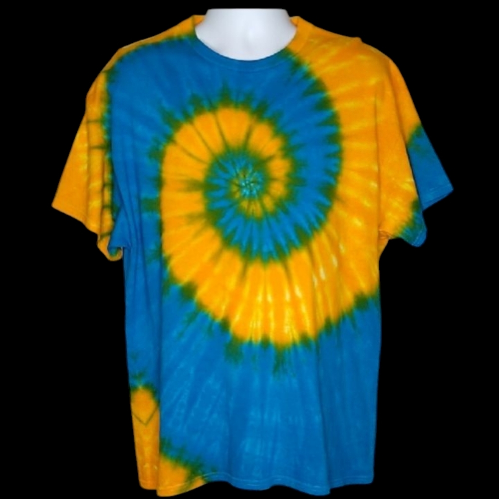 New Gildan Multicolor Tie-Dye T-Shirt - Picture 2 of 6